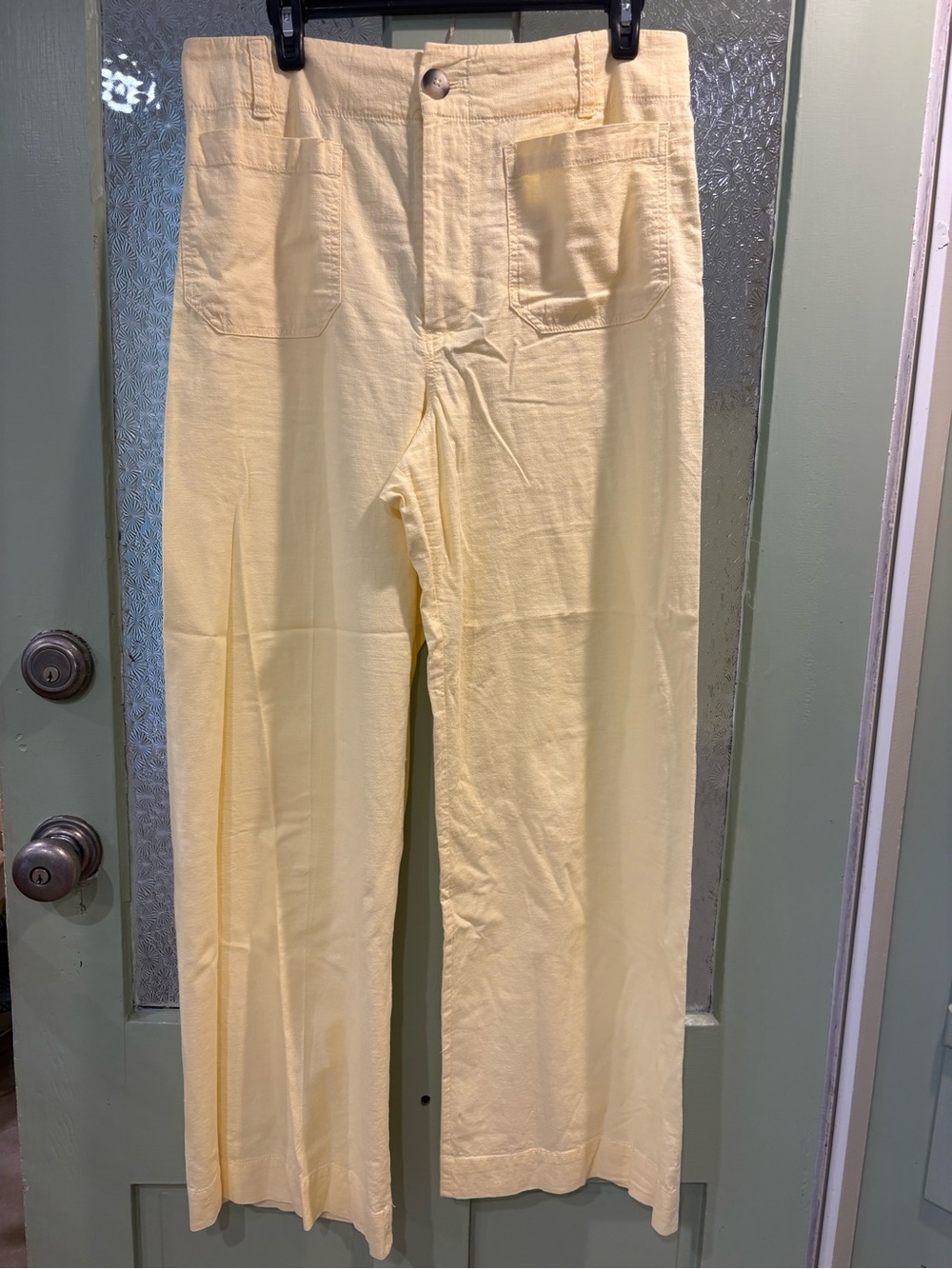 Maeve/Anthropologie  The Colette Full Length 30 Cotton Yellow Pants